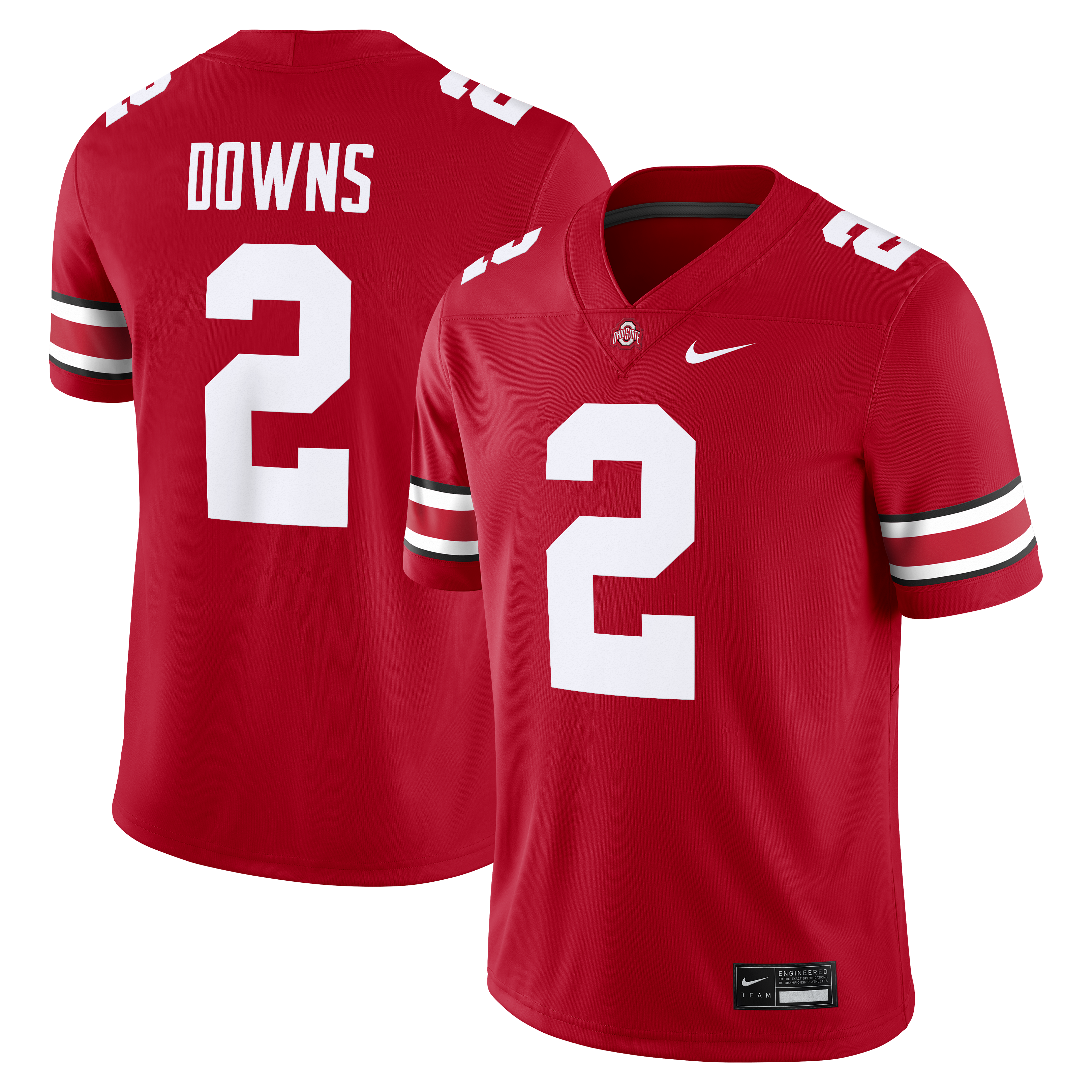 Caleb Downs Ohio State Buckeyes Game Jersey - Scarlet
