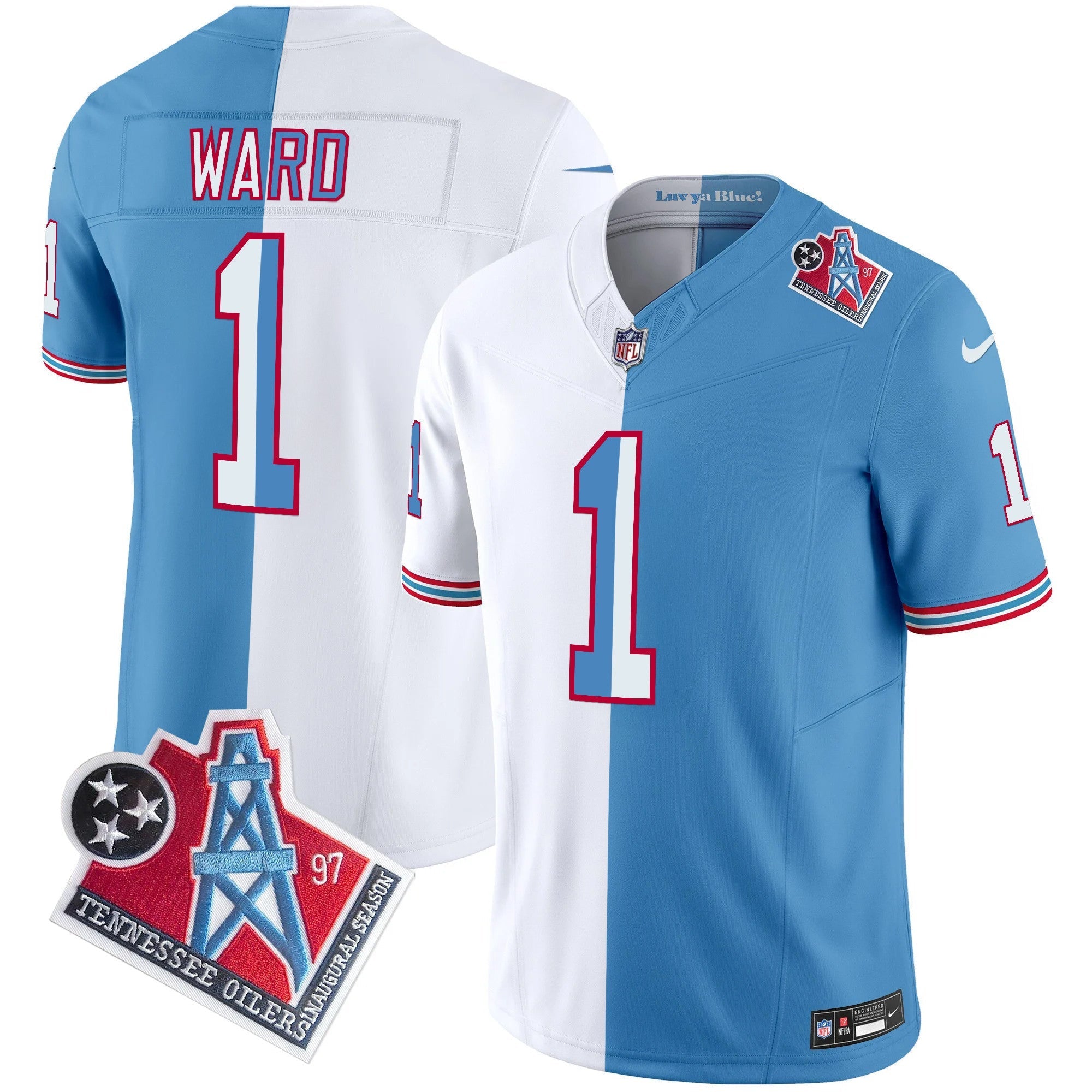 Cam Ward Titans 1997 Throwback Jersey Stitched - Split