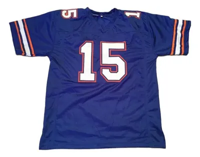 Tim Tebow Custom Unsigned Blue Limited Jersey
