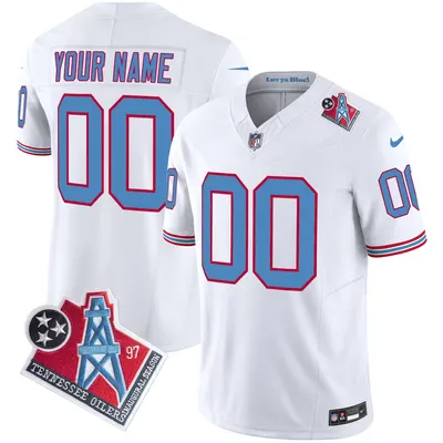 Titans 1997 Throwback Custom Jersey Stitched - White