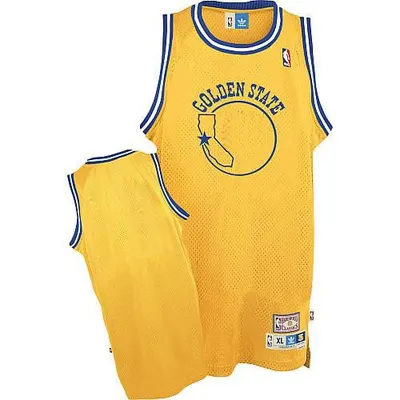 Warriors Blank Gold Throwback Jersey